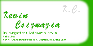 kevin csizmazia business card